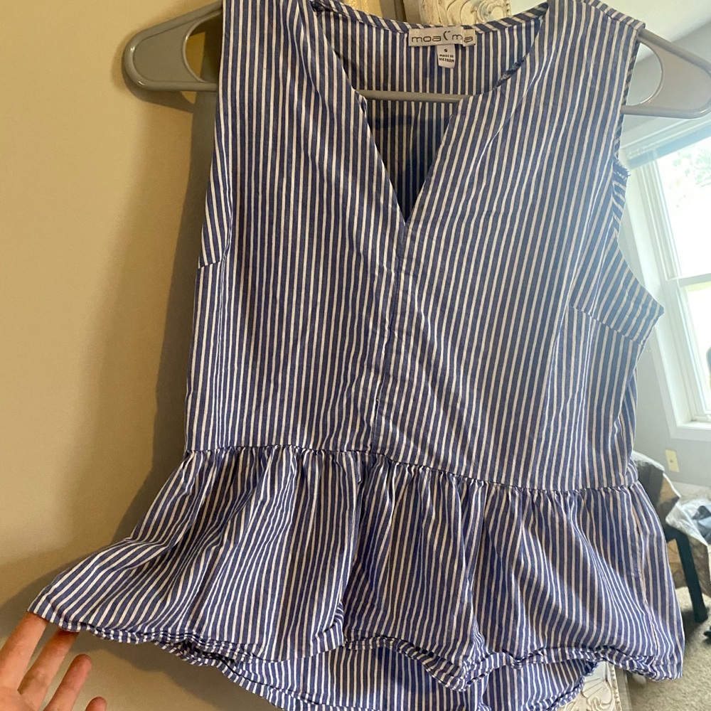 Striped peplum top